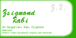 zsigmond rabi business card